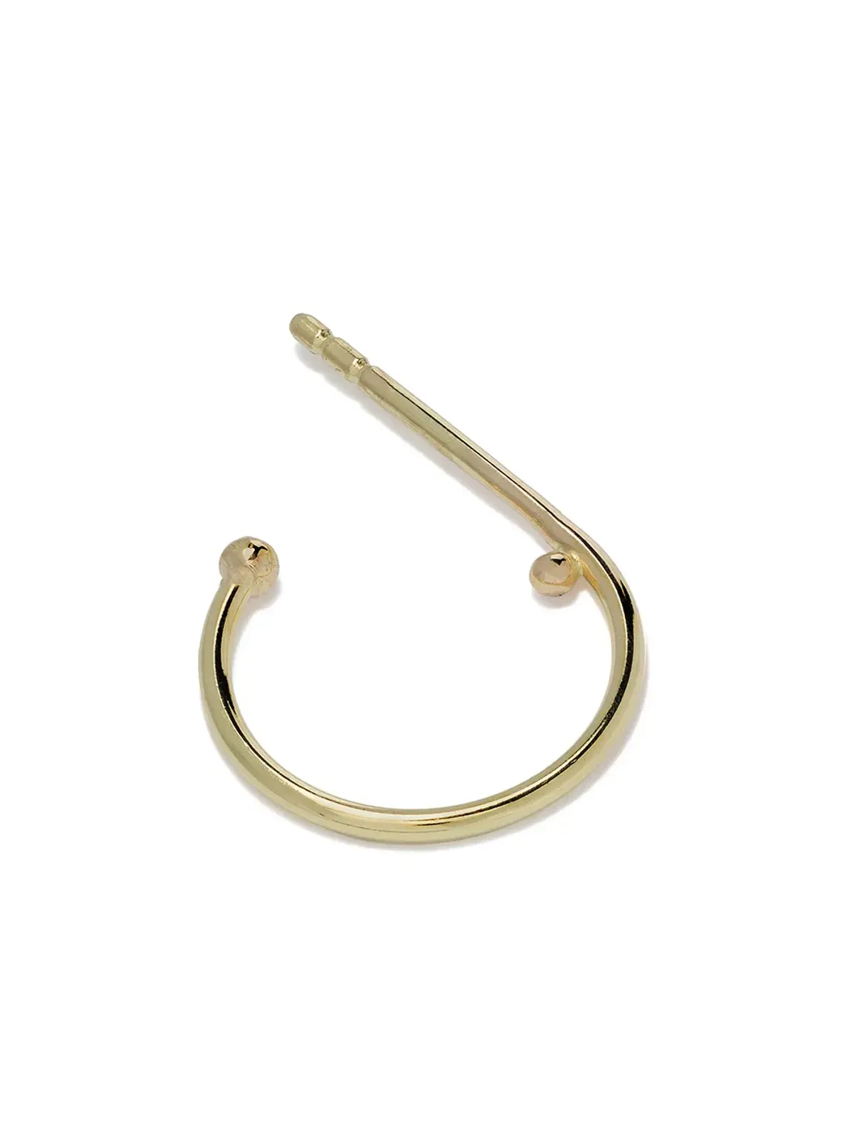 Wouters & Hendrix Gold 18Kゴールド小さめフープピアリング - 画像3
