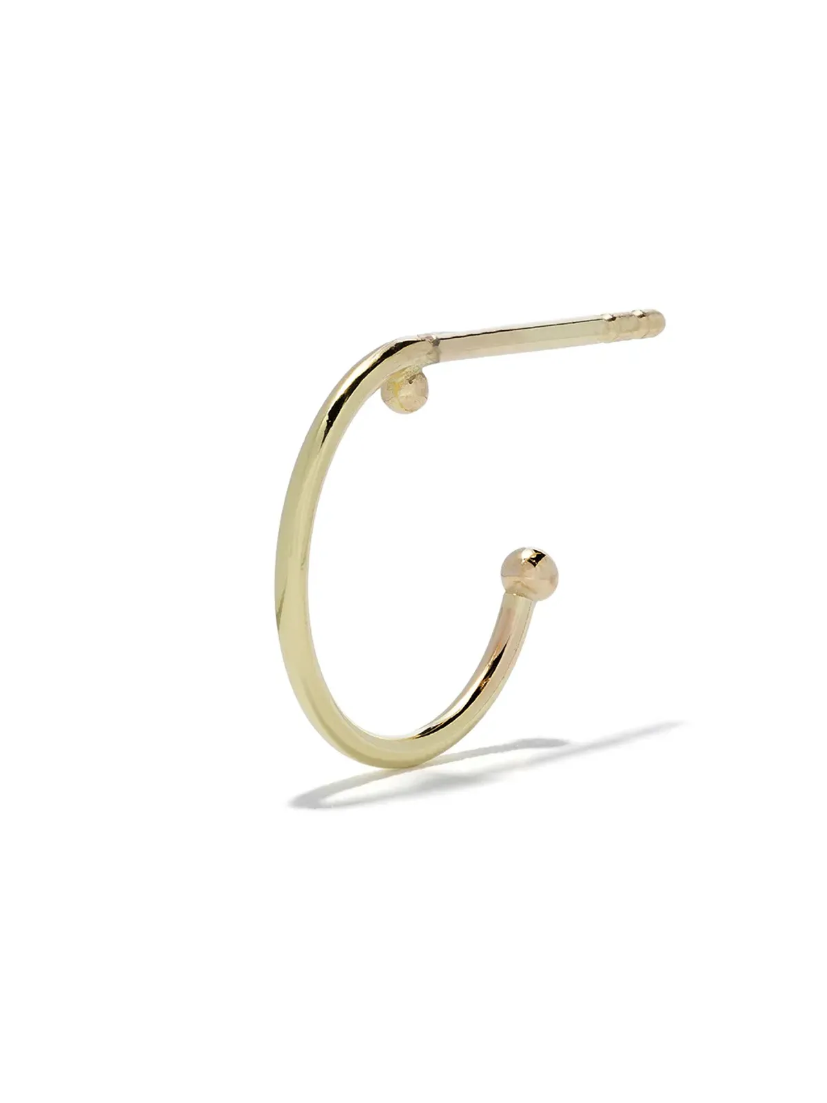 Wouters & Hendrix Gold 18Kゴールド小さめフープピアリング - 画像4