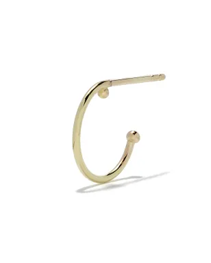 Wouters & Hendrix Gold 18Kゴールド小さめフープピアリング - サムネイル4