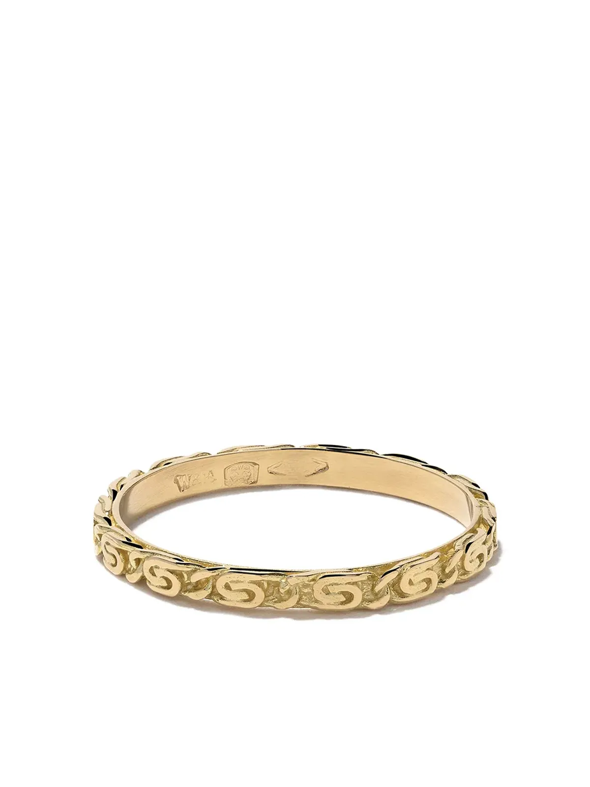Wouters & Hendrix Gold 18ktイエローゴールド スネイル ダイヤモンド チェーン リング - 画像1