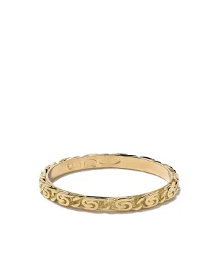 Wouters & Hendrix Gold 18ktイエローゴールド スネイル ダイヤモンド チェーン リング - サムネイル1