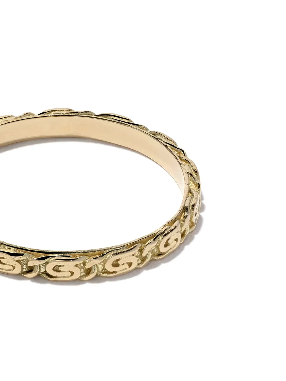 Wouters & Hendrix Gold 18ktイエローゴールド スネイル ダイヤモンド チェーン リング - 画像4
