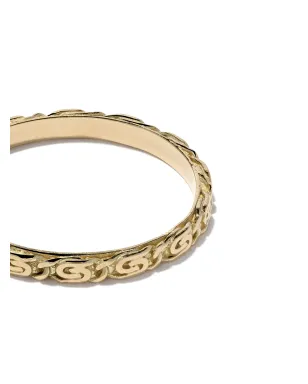 Wouters & Hendrix Gold 18ktイエローゴールド スネイル ダイヤモンド チェーン リング - サムネイル4