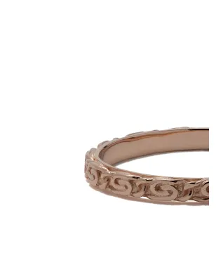 Wouters & Hendrix Gold 18kt ローズゴールド スネイル ダイヤモンド チェーン リング - ピンク - サムネイル3