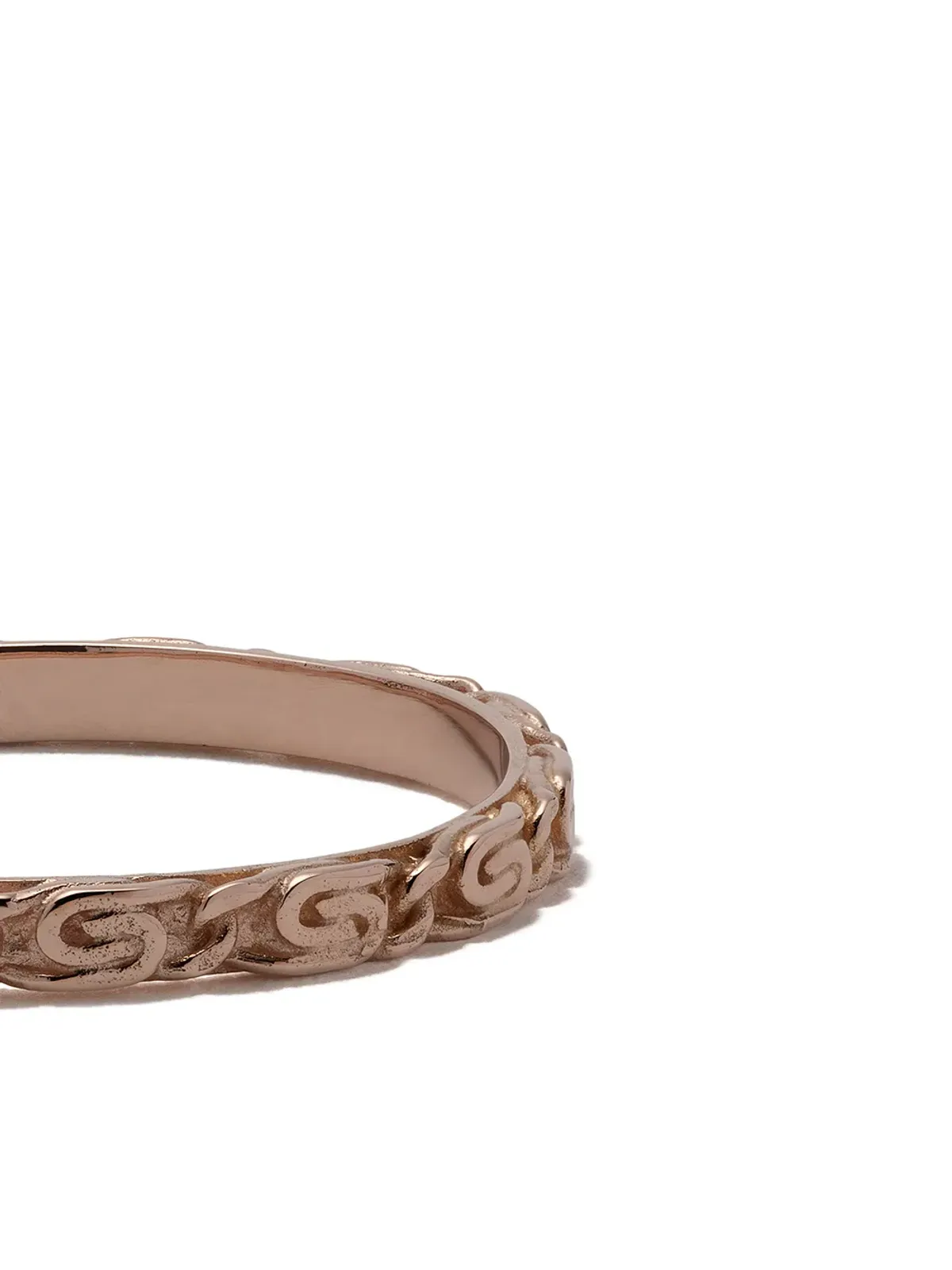 Wouters & Hendrix Gold 18kt ローズゴールド スネイル ダイヤモンド チェーン リング - ピンク - 画像4