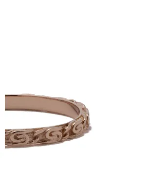 Wouters & Hendrix Gold 18kt ローズゴールド スネイル ダイヤモンド チェーン リング - ピンク - サムネイル4