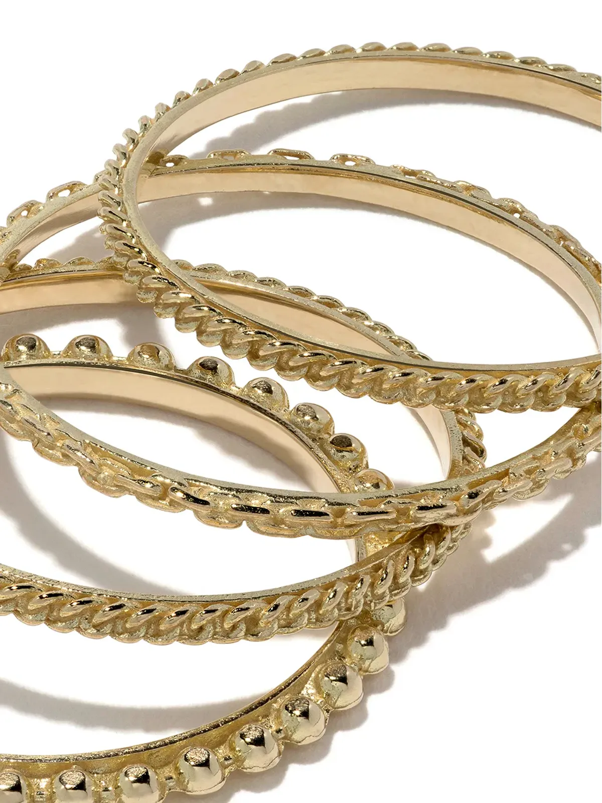 Wouters & Hendrix Gold 18kt gold four rings set - Metallic - 画像4