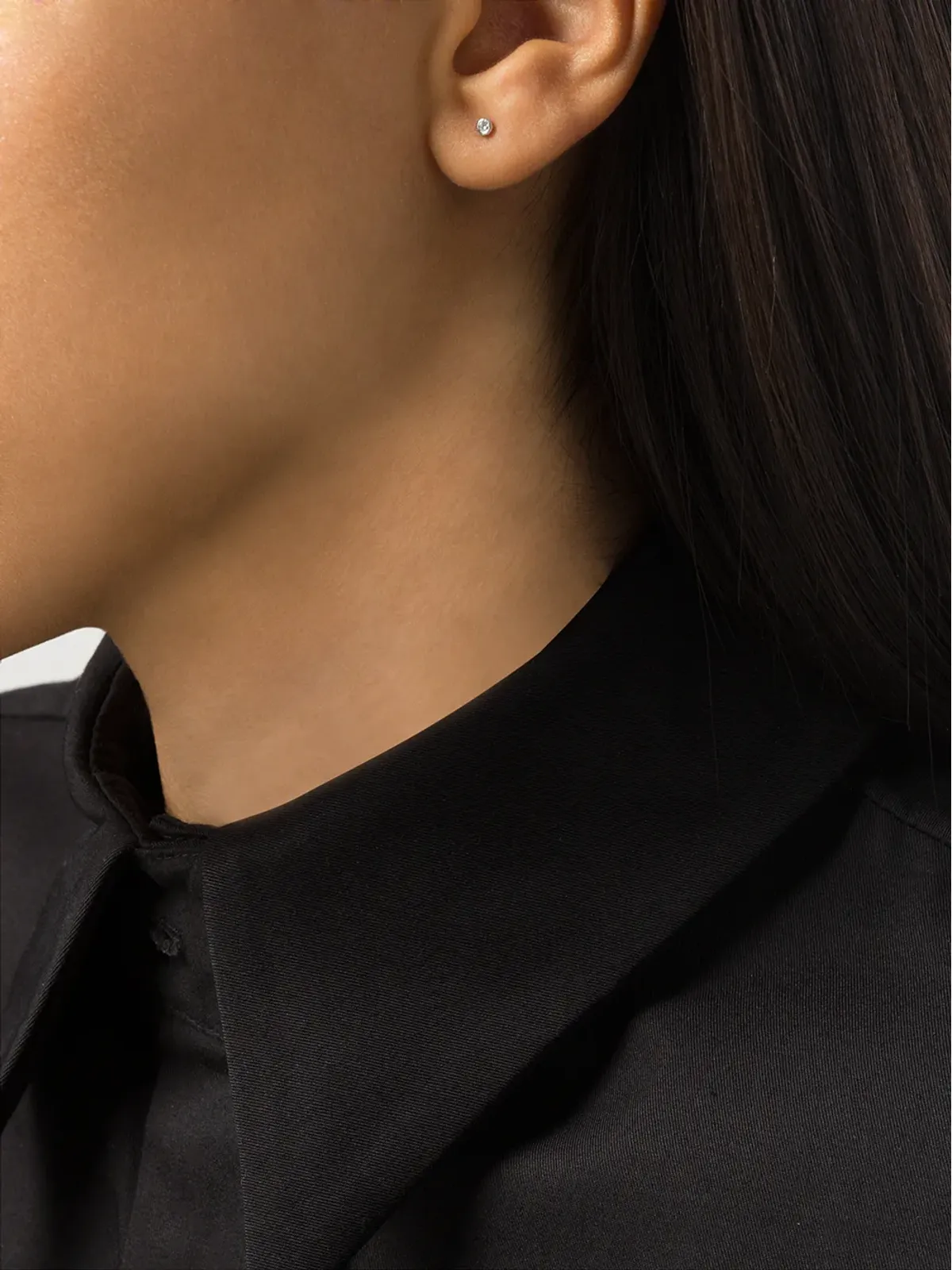 Wouters & Hendrix Gold 18ktホワイトゴールド ダイヤモンドスタッドピアス - 画像2