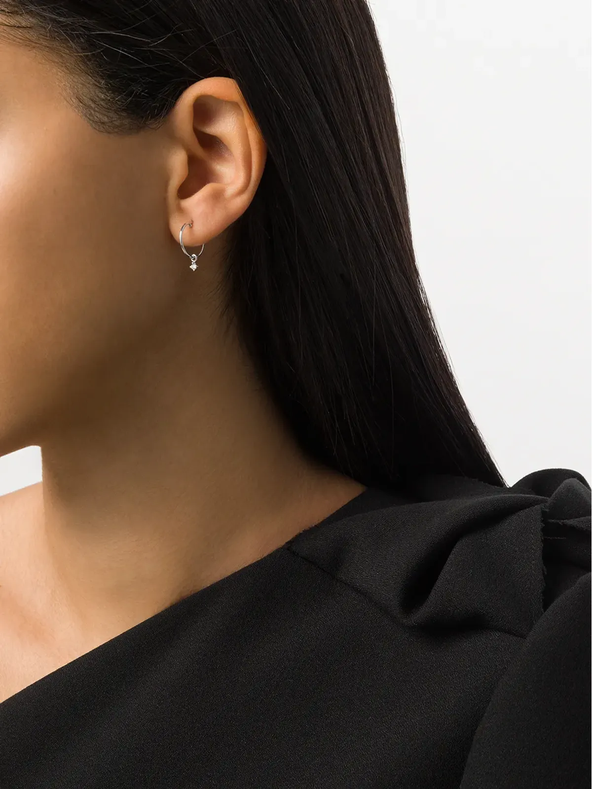 Wouters & Hendrix Gold 18ktゴールド ダイヤモンド フープピアス - シルバー - 画像2