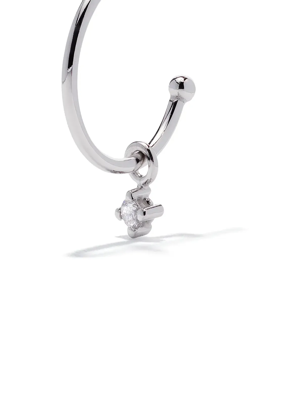 Wouters & Hendrix Gold 18ktゴールド ダイヤモンド フープピアス - シルバー - 画像3