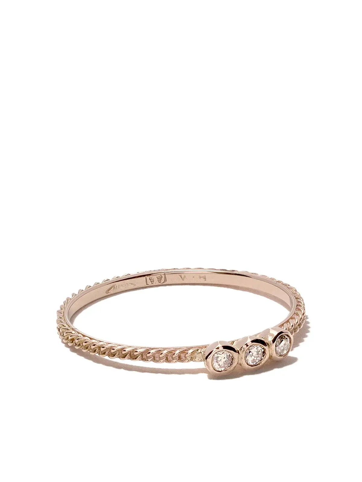Wouters & Hendrix Gold 18kt ローズゴールド チェーン ダイヤモンド リング - ピンク - 画像1