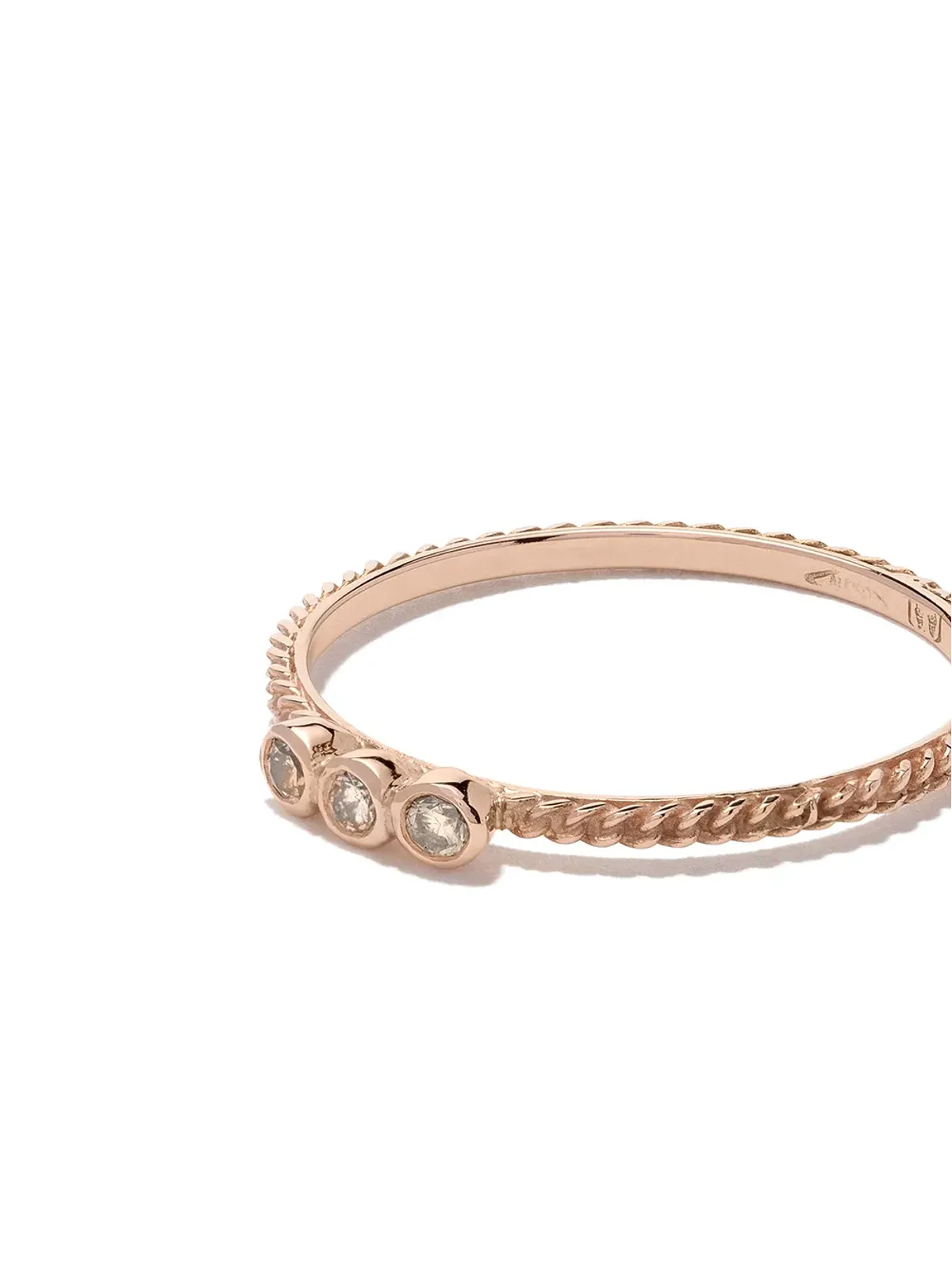 Wouters & Hendrix Gold 18kt ローズゴールド チェーン ダイヤモンド リング - ピンク - 画像3