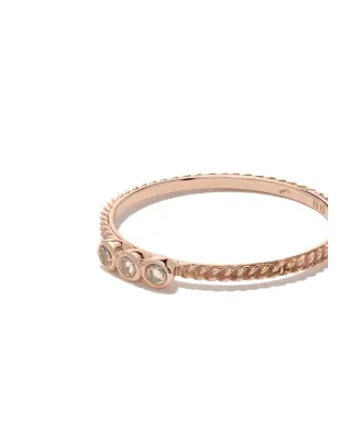 Wouters & Hendrix Gold 18kt ローズゴールド チェーン ダイヤモンド リング - ピンク - サムネイル3