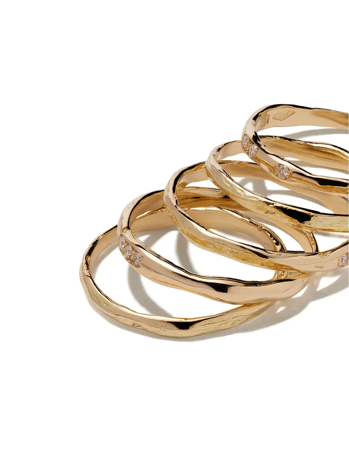 Wouters & Hendrix Gold 18K イエローゴールド ダイヤモンド セットのリング - 画像3