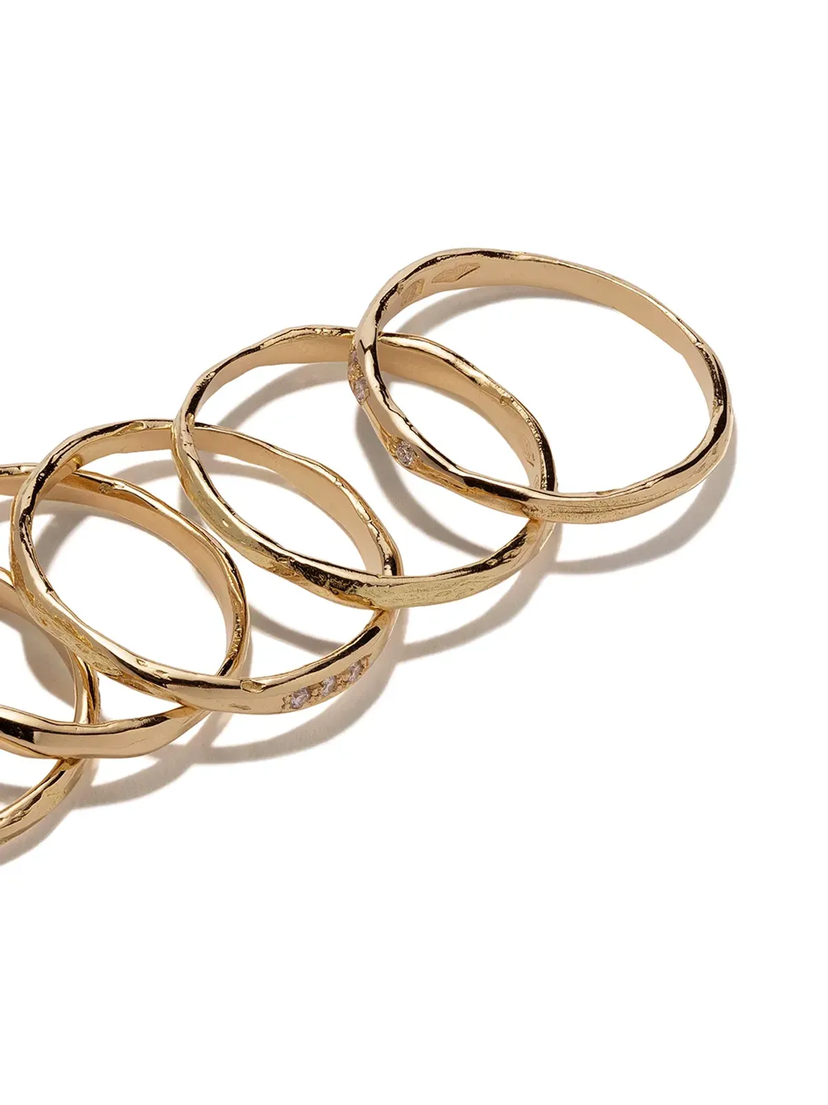 Wouters & Hendrix Gold 18K イエローゴールド ダイヤモンド セットのリング - 画像4