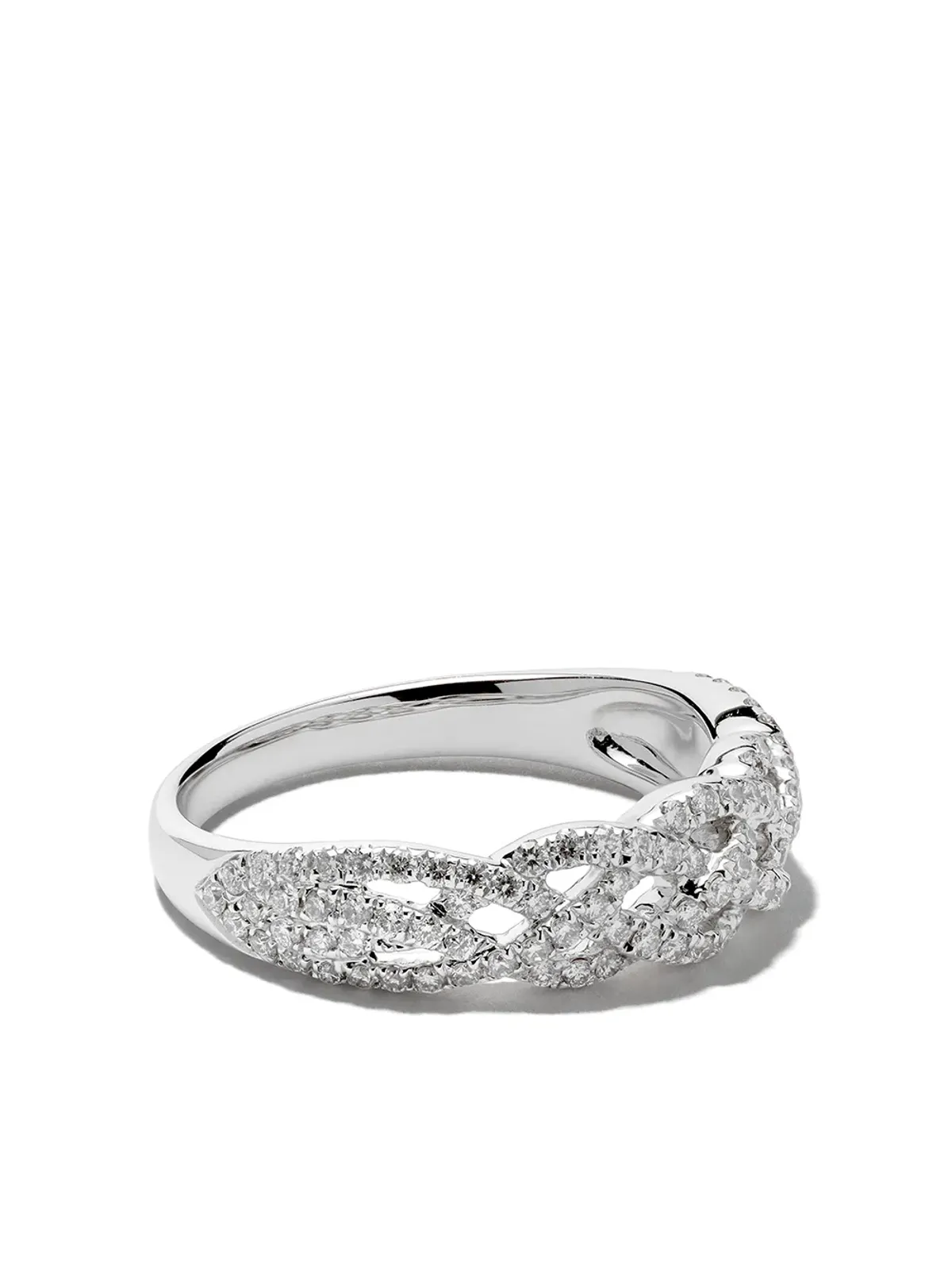 Wouters & Hendrix Gold 18ktホワイトゴールド ブレイドダイヤモンドリング - 画像1