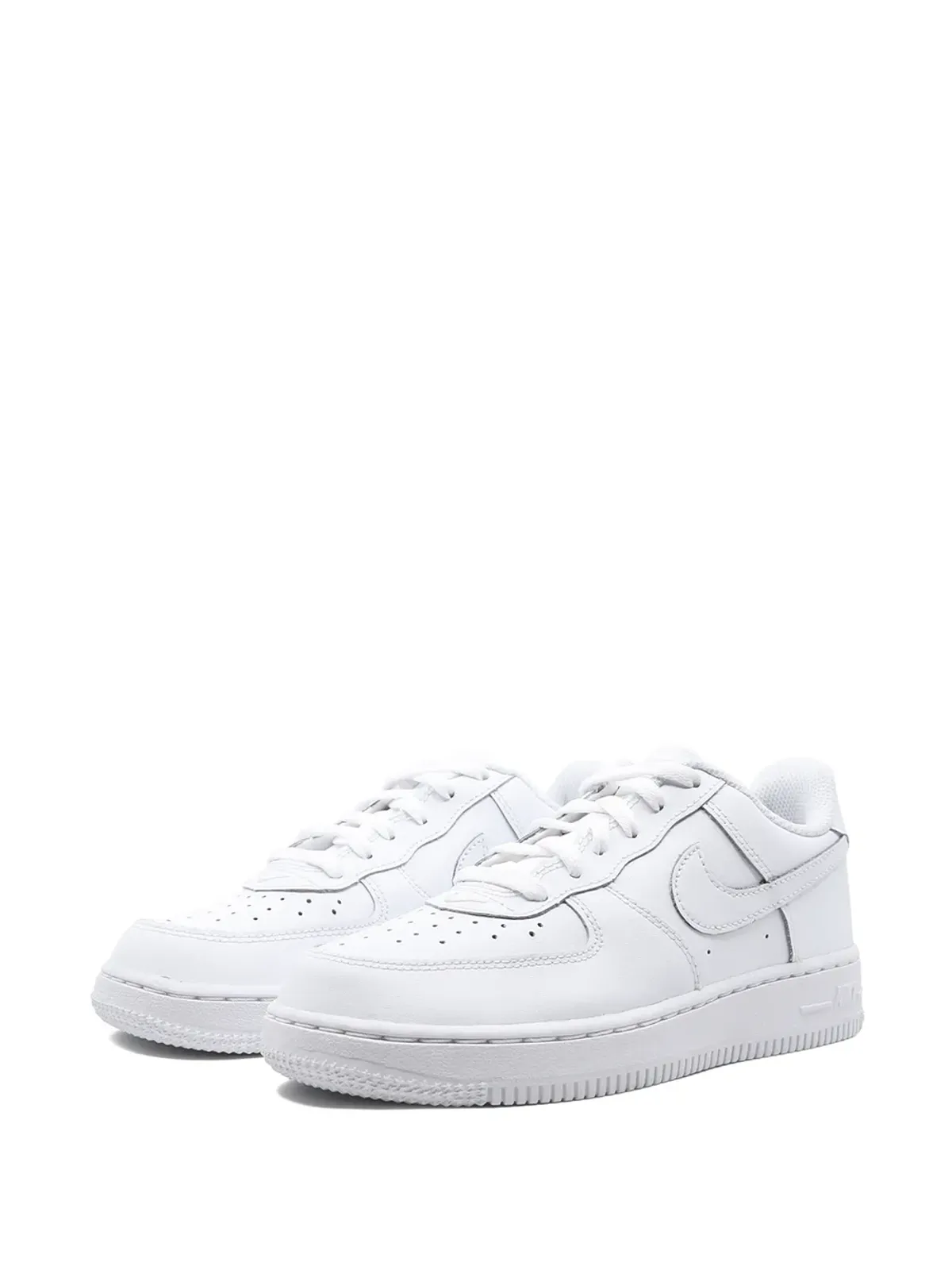 Nike Kids Force 1 ホワイトオンホワイト スニーカー - 画像2