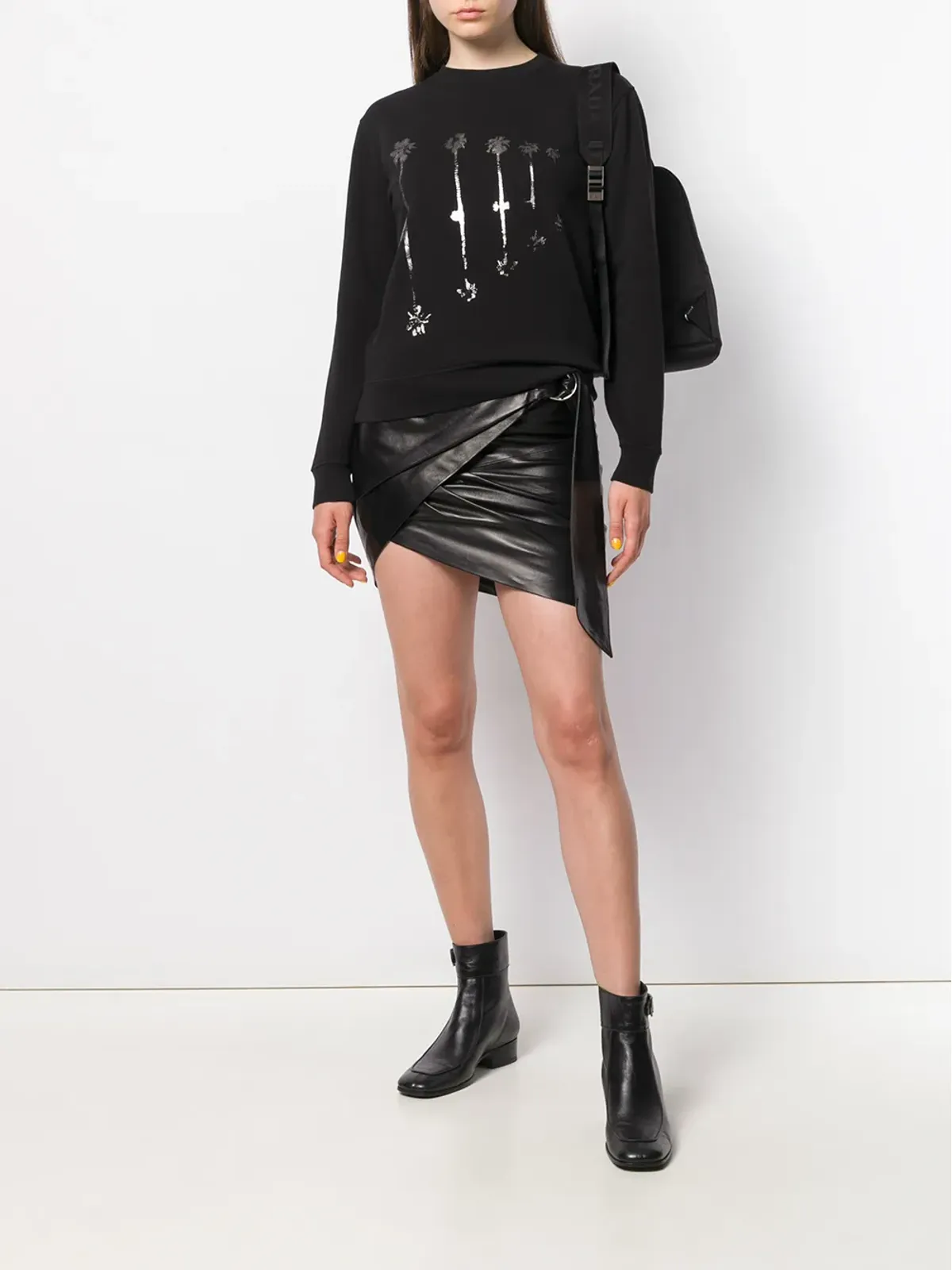Saint Laurent パームツリープリント スウェットシャツ - ブラック - 画像2