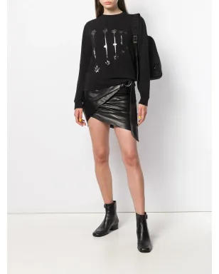 Saint Laurent パームツリープリント スウェットシャツ - ブラック - サムネイル2