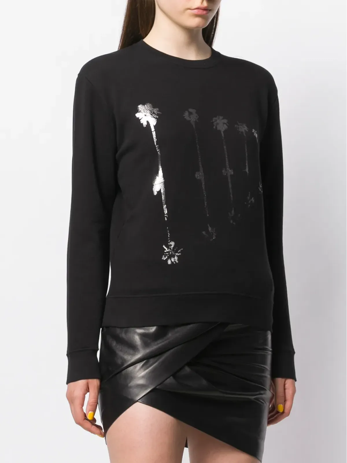 Saint Laurent パームツリープリント スウェットシャツ - ブラック - 画像3