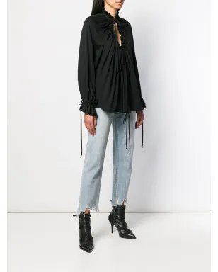 DSQUARED2 フリルブラウス - Black - サムネイル3