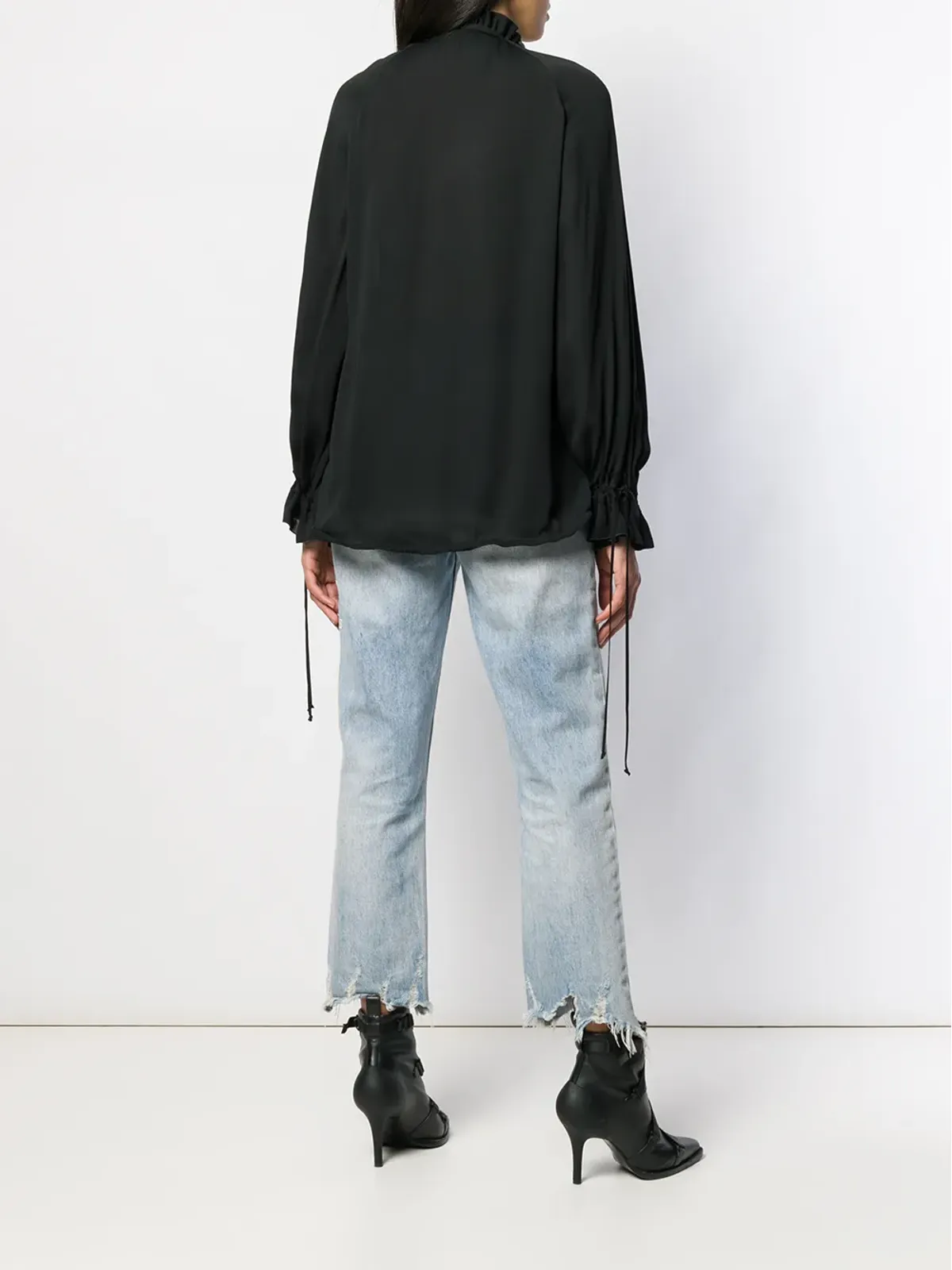 DSQUARED2 フリルブラウス - Black - 画像4