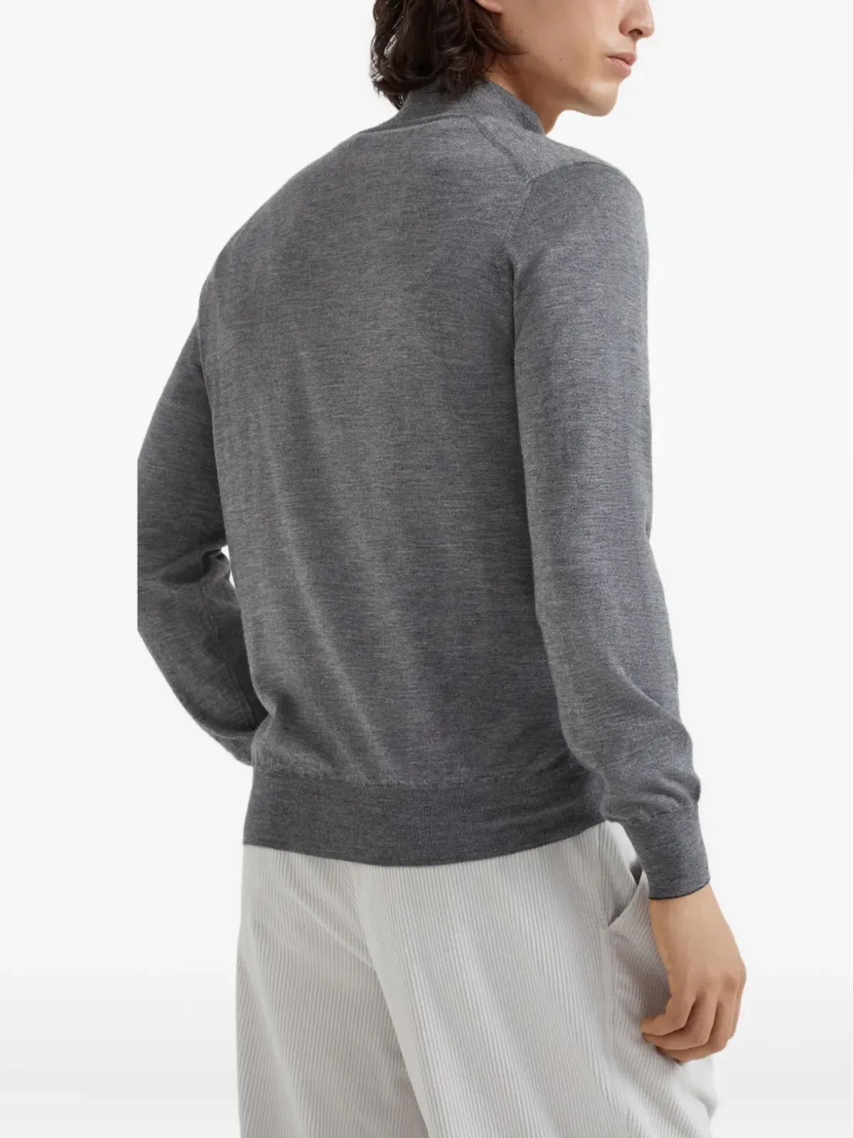 Brunello Cucinelli ジップアップニットカーディガン - Grey - 画像4