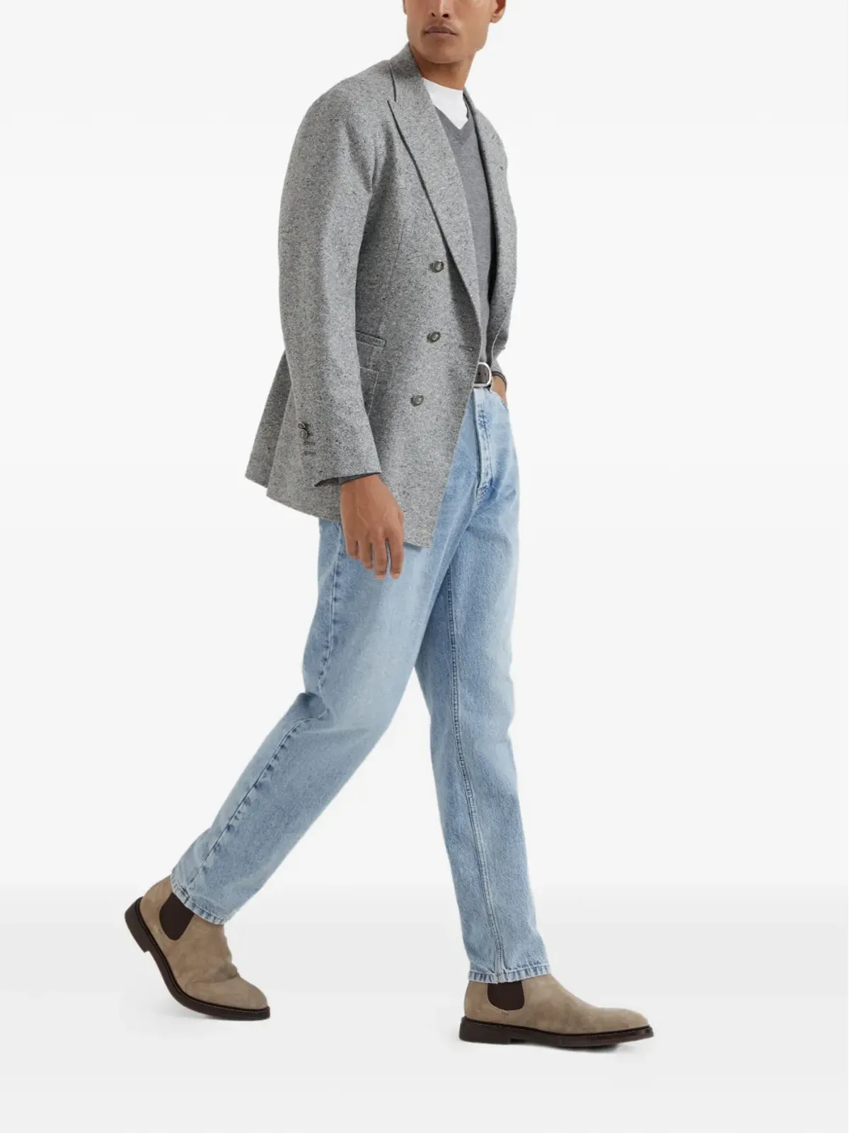 Brunello Cucinelli ウールVネック セーター - 画像2