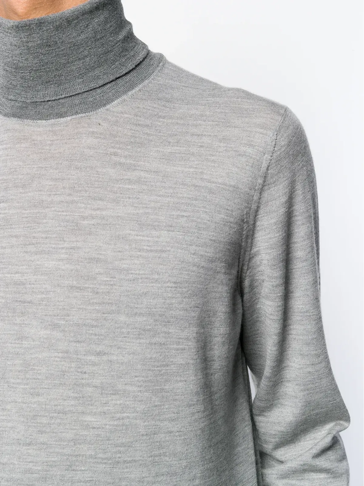 Brunello Cucinelli タートルネック ジャンパー グレー - 画像5