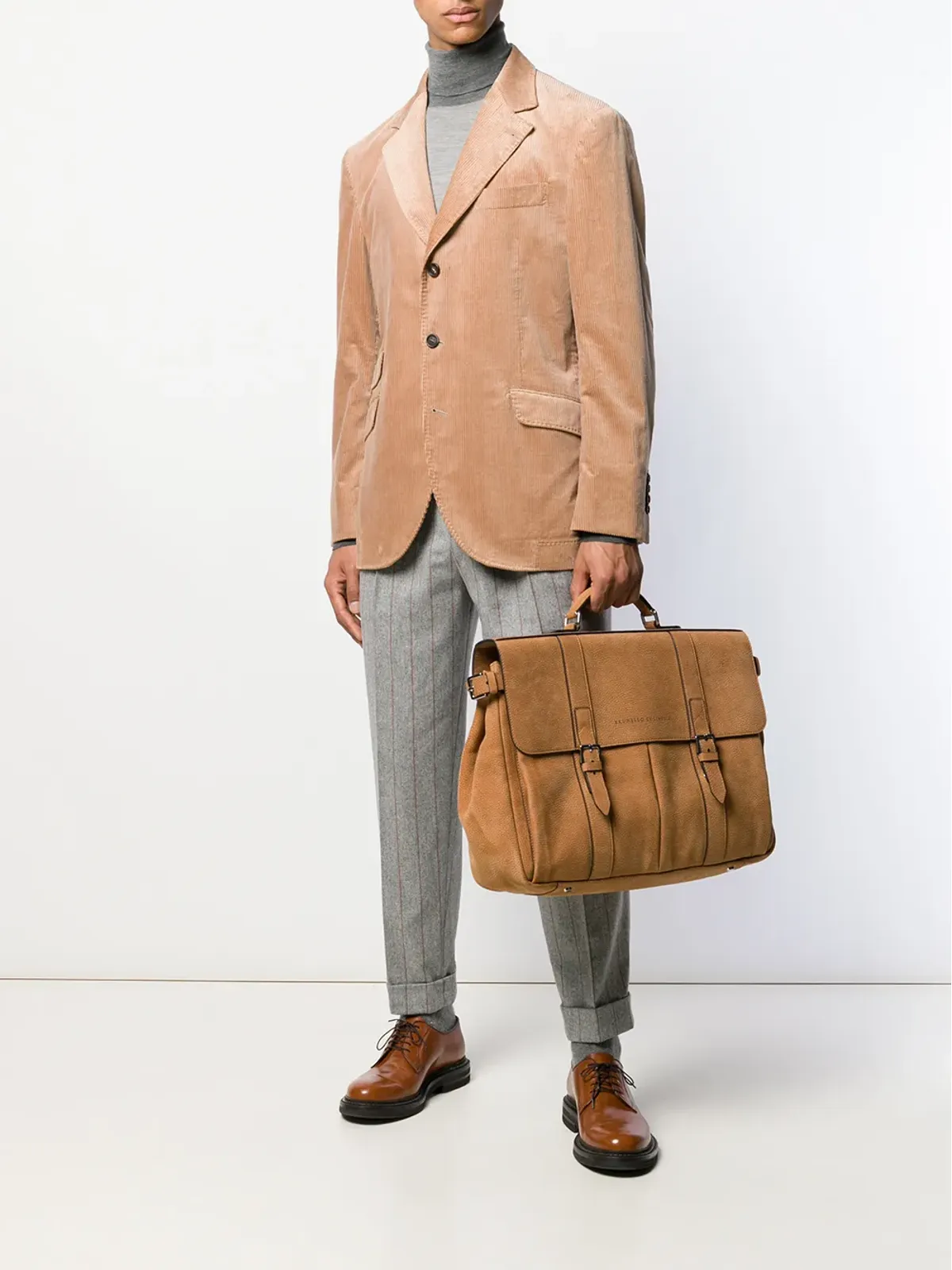 Brunello Cucinelli タートルネック ジャンパー グレー - 画像2
