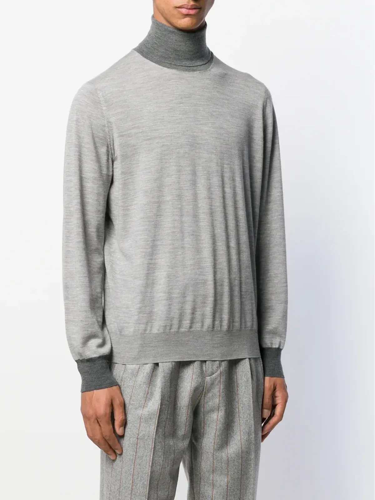 Brunello Cucinelli タートルネック ジャンパー グレー - 画像3