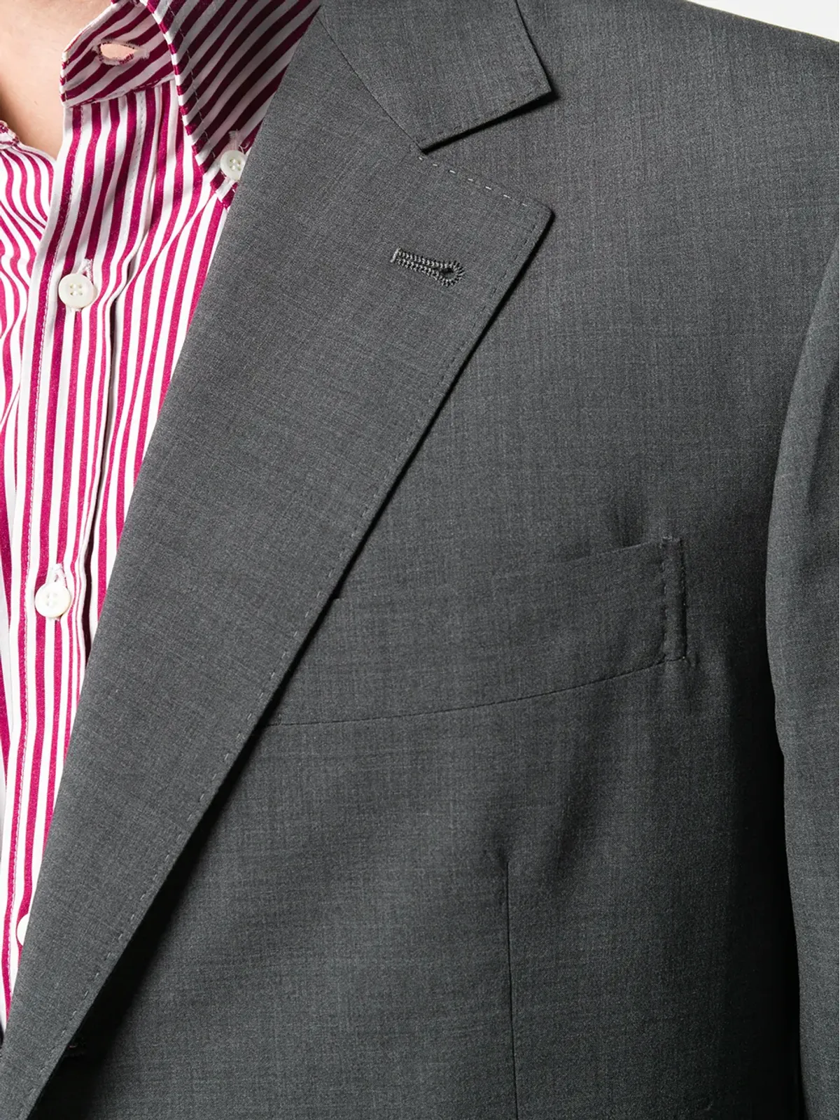 Brunello Cucinelli マイクロチェック柄スーツジャケット - 画像5