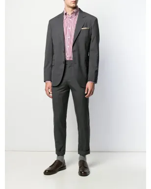 Brunello Cucinelli マイクロチェック柄スーツジャケット - サムネイル2