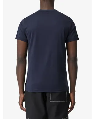 Burberry モノグラムモチーフ Vネック Tシャツ（ブルー） - サムネイル4