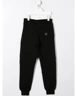 Philipp Plein Junior コントラストロゴ トラックパンツ ブラック - サムネイル2