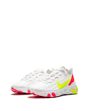 Nike React Element 55 ホワイト/フラッシュクリムゾン スニーカー - サムネイル2