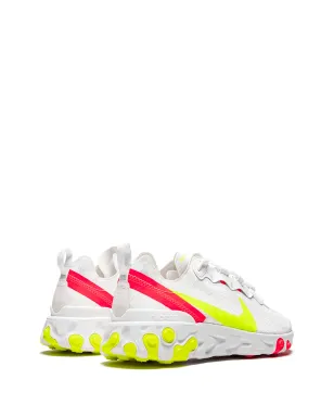 Nike React Element 55 ホワイト/フラッシュクリムゾン スニーカー - サムネイル3