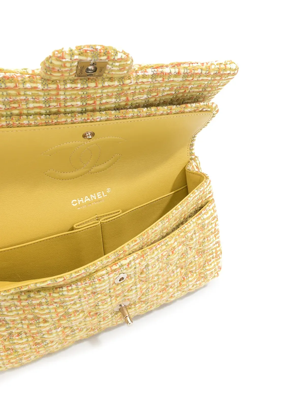 CHANEL Pre-Owned ダブルフラップショルダーバッグ - Yellow - 画像5
