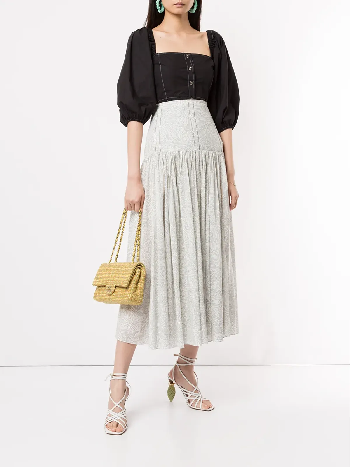 CHANEL Pre-Owned ダブルフラップショルダーバッグ - Yellow - 画像2