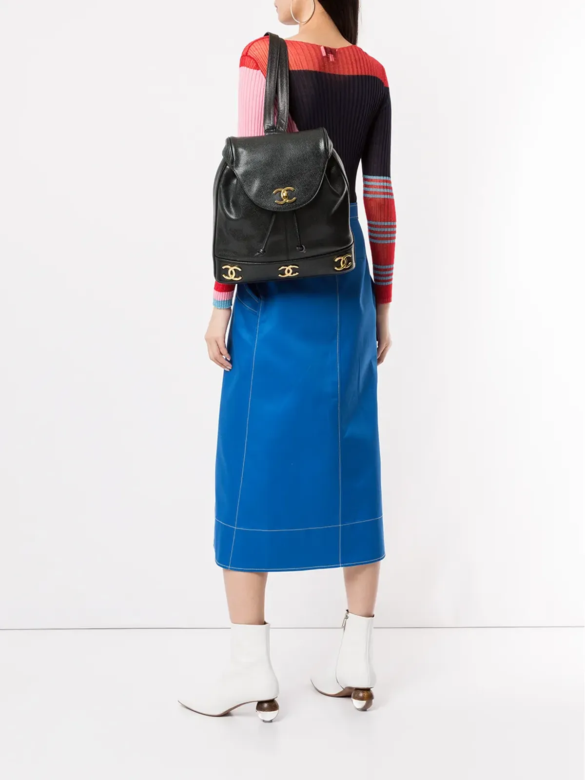 CHANEL Pre-Owned CCロゴチェーンバックパック - 画像2