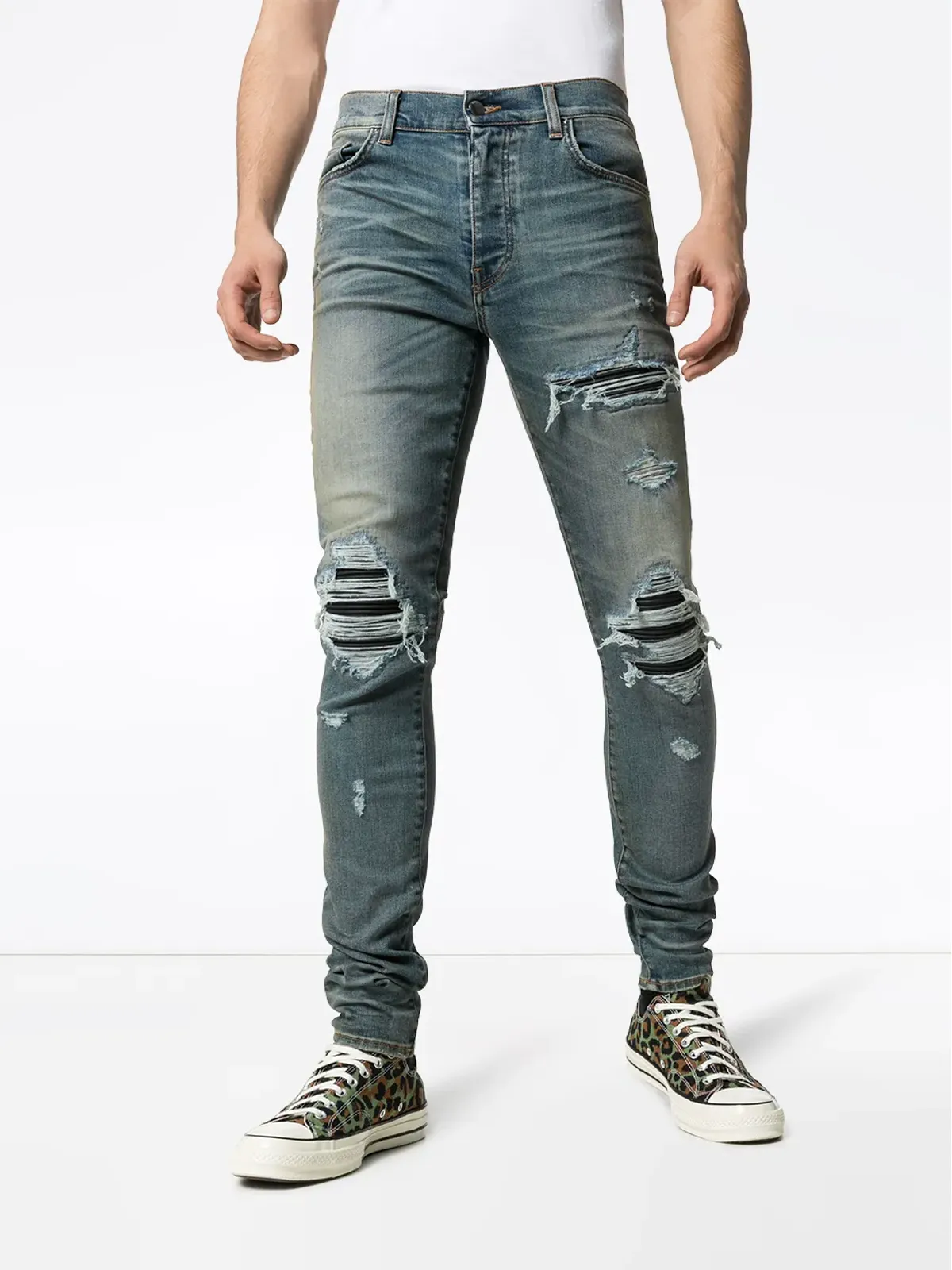 AMIRI MX1 ディストレスドエフェクト スリムレッグジーンズ - 画像3