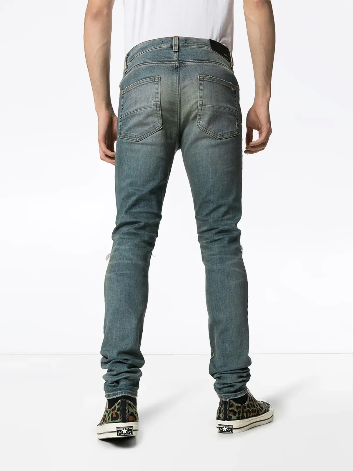 AMIRI MX1 ディストレスドエフェクト スリムレッグジーンズ - 画像4