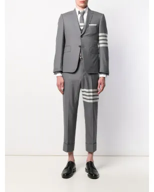 Thom Browne 4バー平織スーツパンツ - グレー - サムネイル2