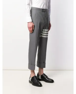 Thom Browne 4バー平織スーツパンツ - グレー - サムネイル3