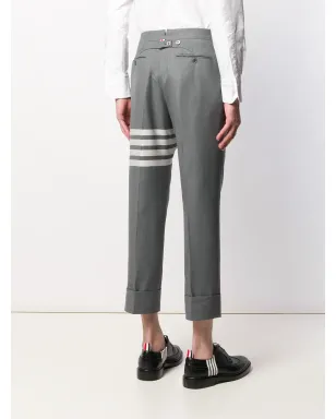 Thom Browne 4バー平織スーツパンツ - グレー - サムネイル4