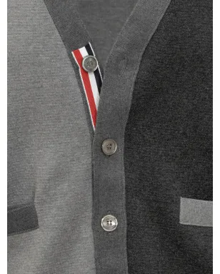 Thom Browne 4-Bar V-neck カーディガン - サムネイル4