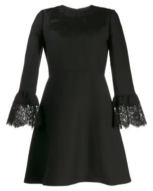 Valentino Garavani レースインサートショートドレス - ブラック - サムネイル1