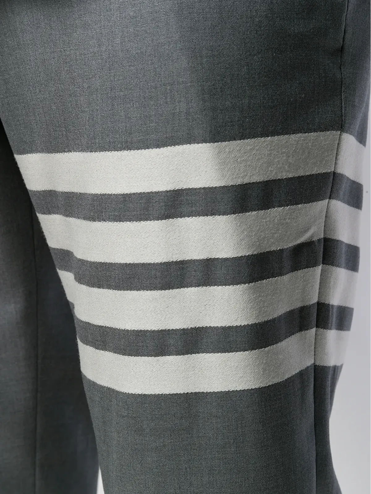 Thom Browne プレーンウェーブ・スーツ地トラックパンツ - グレー - 画像5