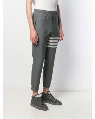 Thom Browne プレーンウェーブ・スーツ地トラックパンツ - グレー - サムネイル3