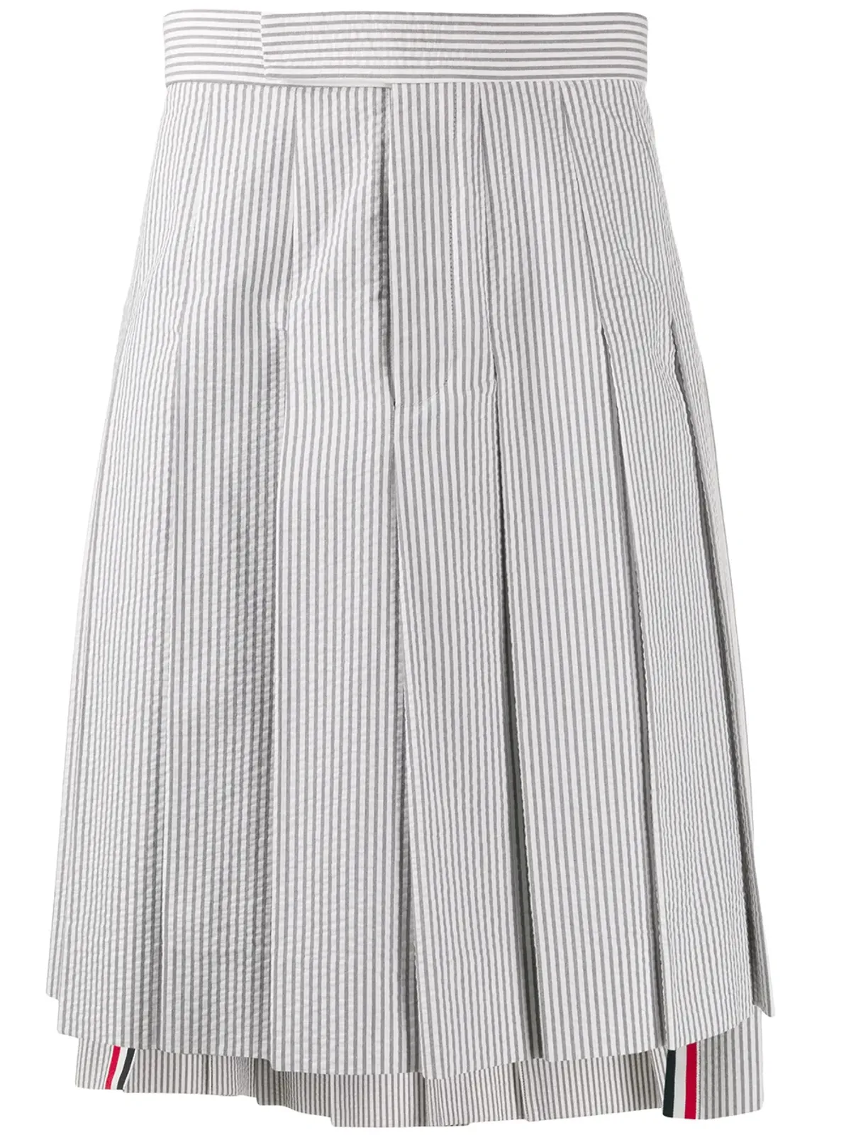 Thom Browne シアサッカー クラシック ライズ スカート - 画像1